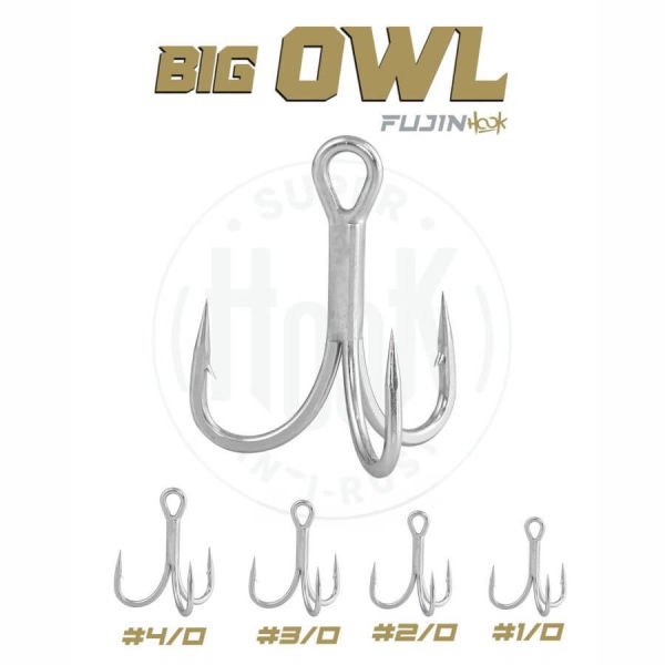 Fujin Big OWL Süper Anti-Rust Üçlü Kanca