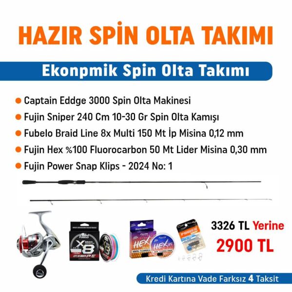 Hazır Spin Olta Takımı | Dengeli ve Güçlü Spin Av Seti