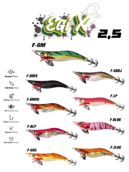 Fujin Egi-X 2.5 10 Gr Kalamar Zokası