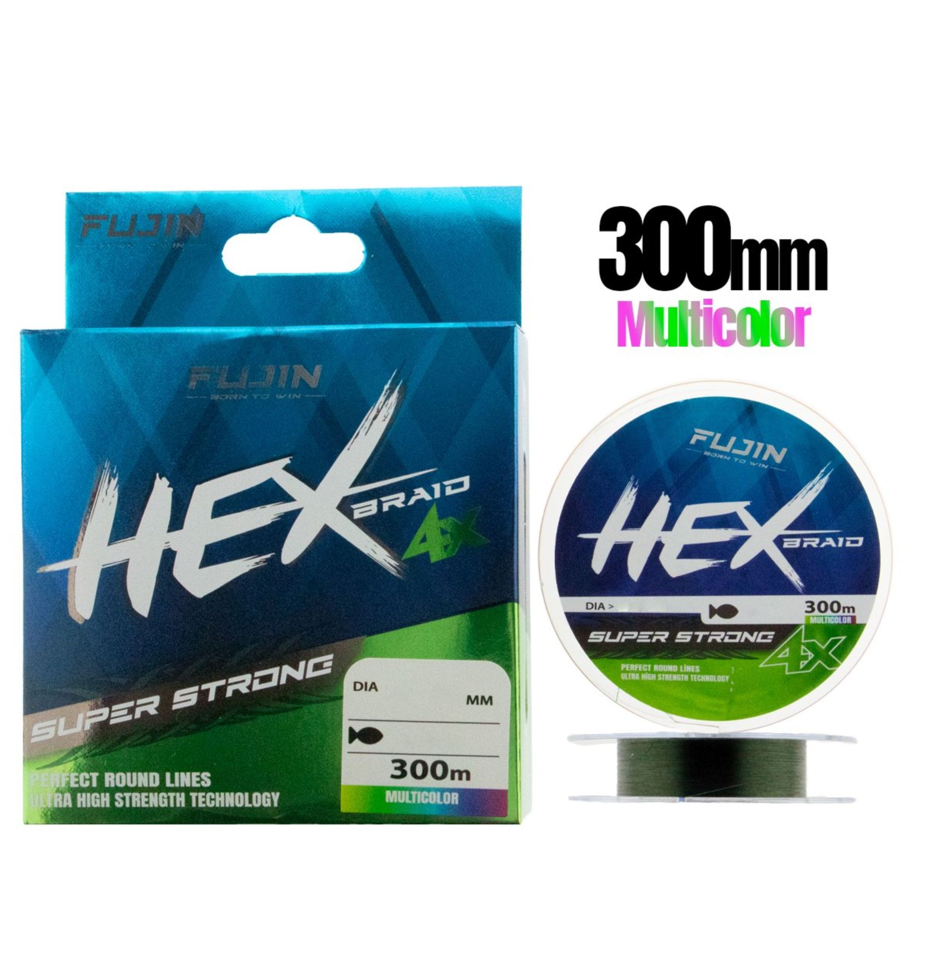 Fujin Hex Braid 4x 300mt Multicolor PE İp Misina