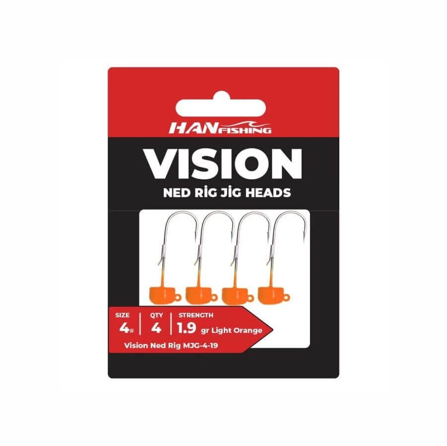 Hanfish Vision Ned Rig Orange Jighead