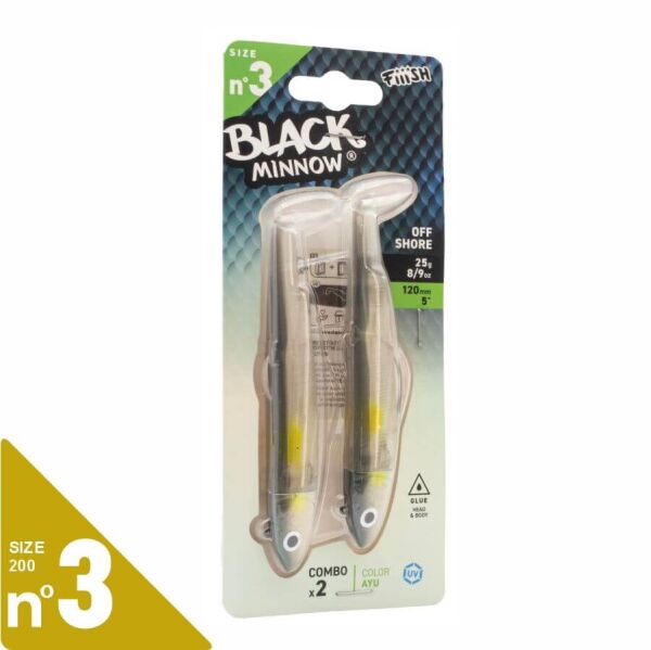 Fiiish Black Minnow BM120/3 BM3173 Double Combo Shore 12 Gr - Ayu
