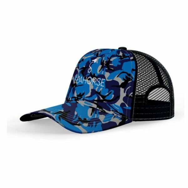Sea Horse Ghost Blue Camo Şapka