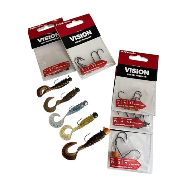 Hanfish Vision Ned Rig UV Red Jighead