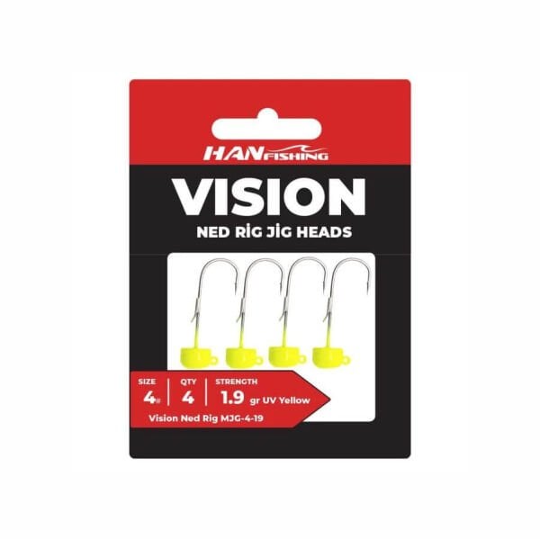 Hanfish Vision Ned Rig UV Yellow Jighead