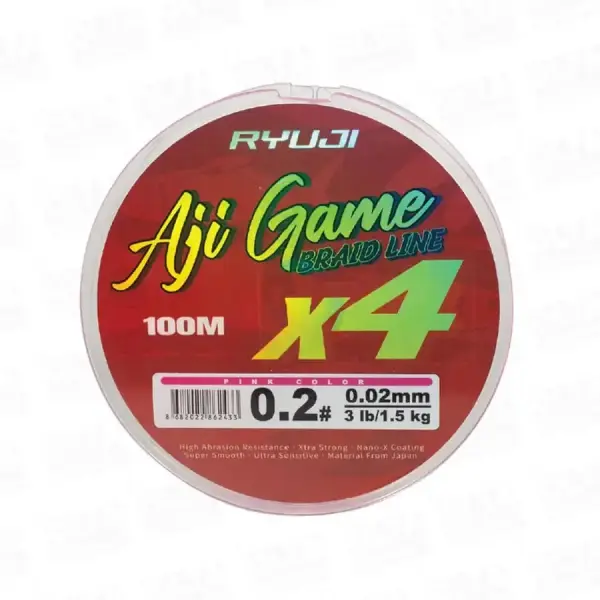 Ryuji Aji Game 4x 100 Mt Pink İp Misina