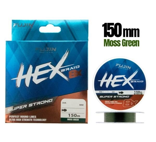Fujin Hex 8X 150Mt. Moss green Pe Line İp Misina