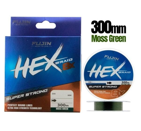 Fujin Hex Braid 8x 300 Mt Moss Green PE İp Misina