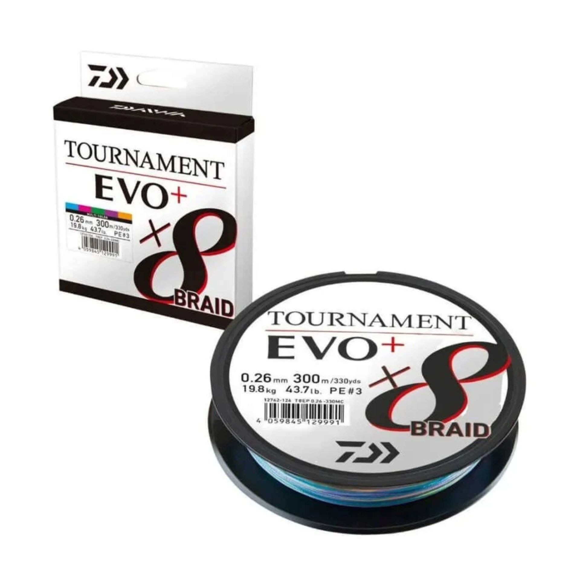 Daiwa Tournament EVO+ 8B 300 Mt. Multicolor İp Misina