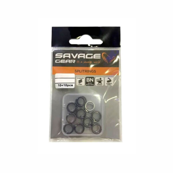 Savage Gear Split Ring SS+BLN 10+10