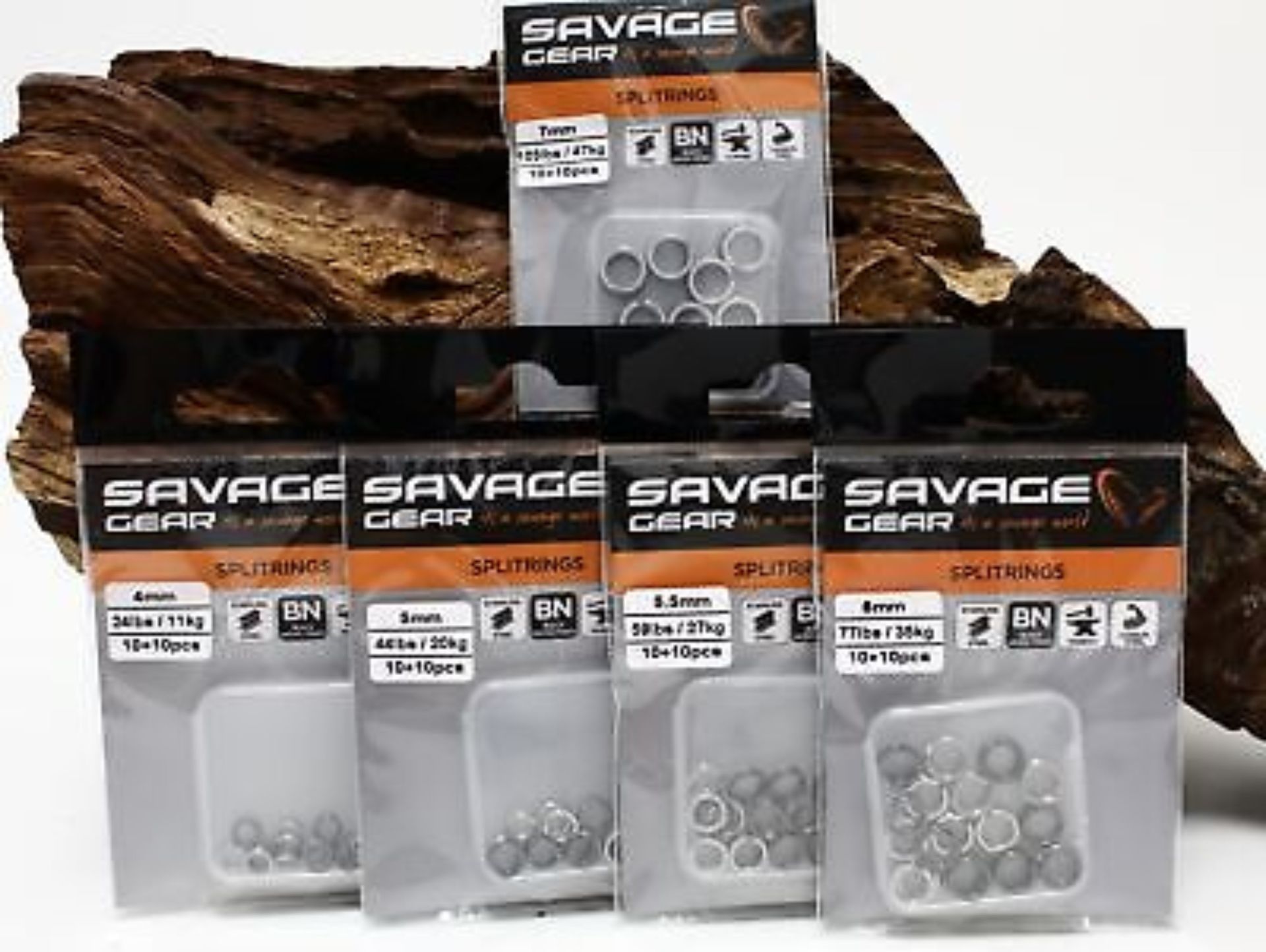 Savage Gear Split Ring SS+BLN 10+10