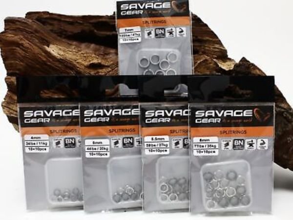 Savage Gear Split Ring SS+BLN 10+10
