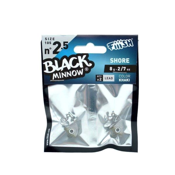 Fiiish Black Minnow BM105/2.5 BM3048 Shore 8 Gr Jig Head - Khaki