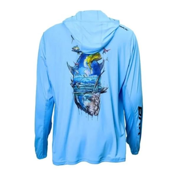 BKK Long Sleeve Casual Shirt Light Blue UV Korumalı T-Shirt