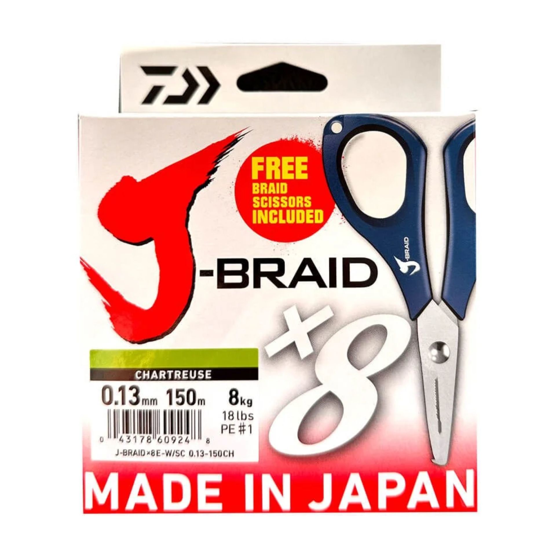 Daiwa JBraid 8B Chartreuse 150m İp Misina (Makas Hediyeli)