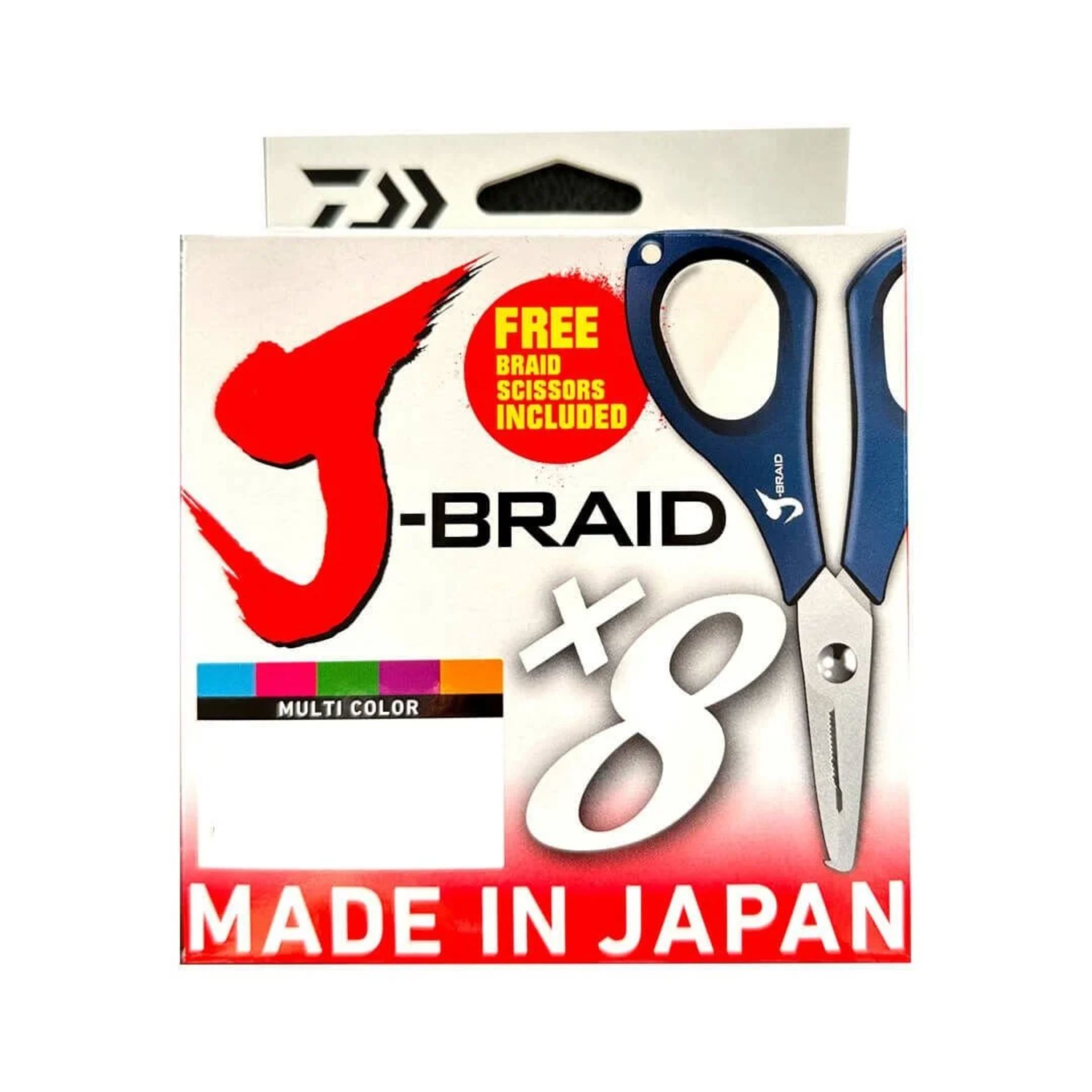 Daiwa JBraid 8B Multi Color 300m İp Misina (Makas Hediyeli)