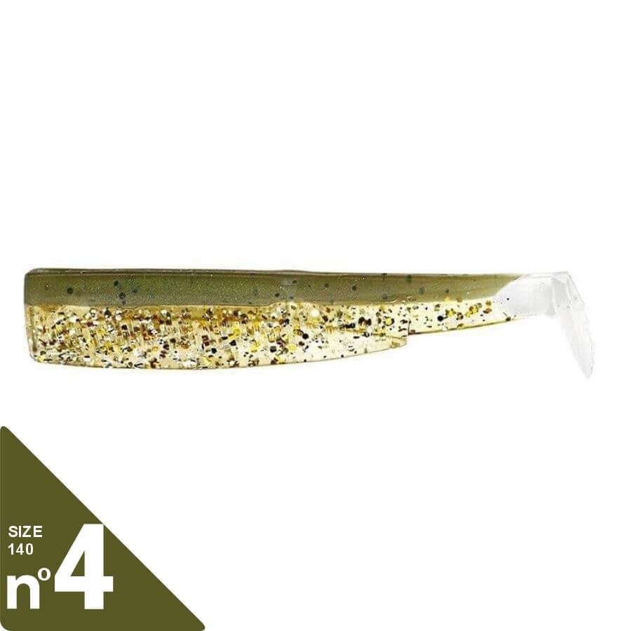 Fiiish BM140/4 BM355 3 Adet Gövde Kaki Paillete Silikon Yem