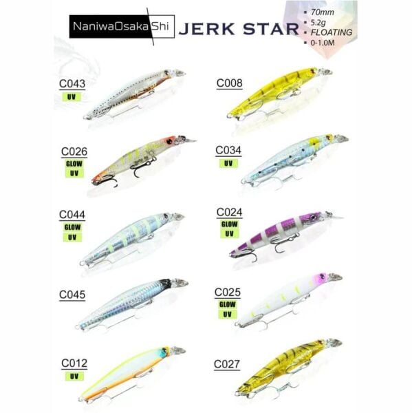 Osaka Jerk Star 70 mm 5.2 gr Floating Maket Balık