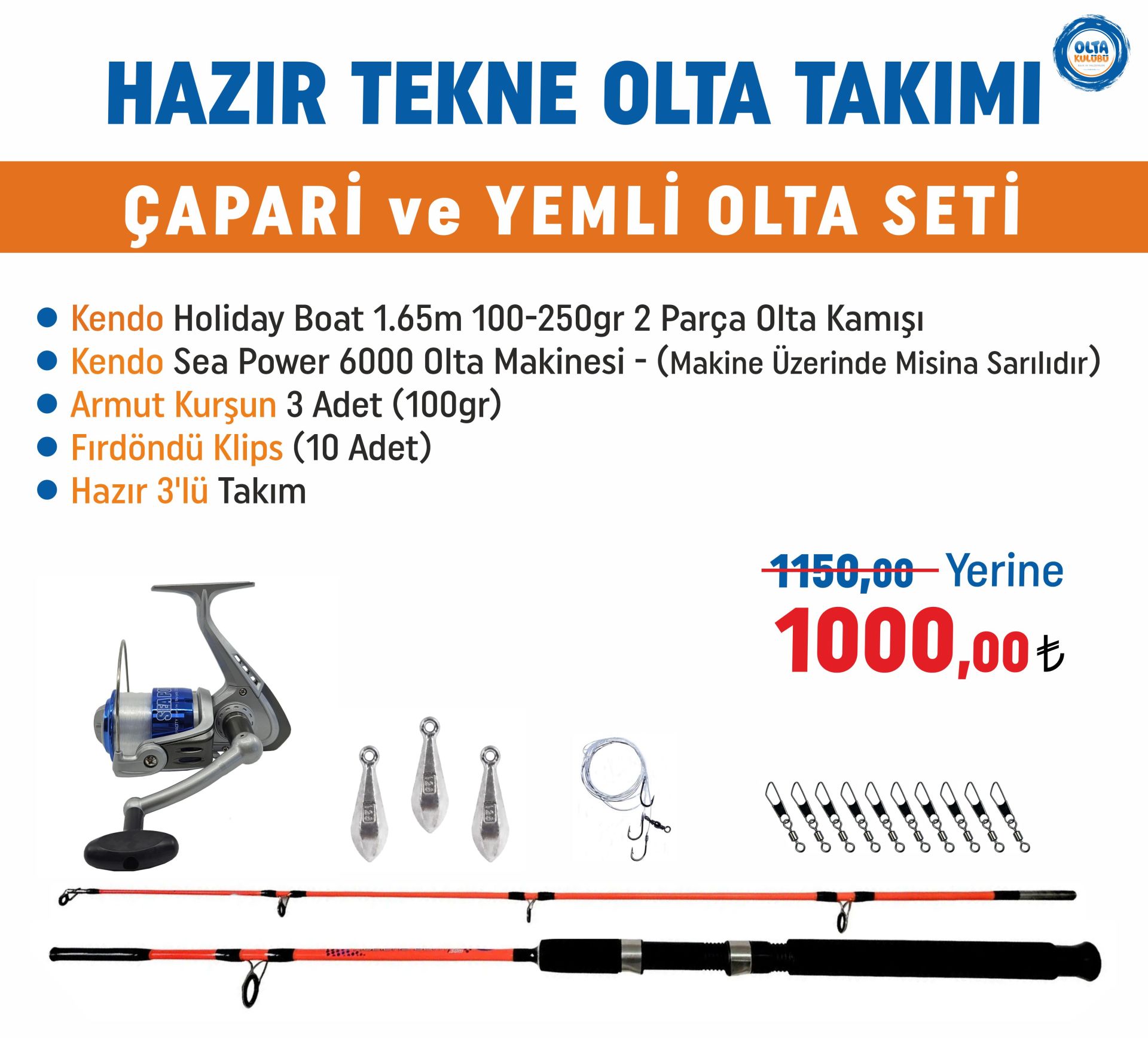 Çapari Ve Yemli Olta Seti