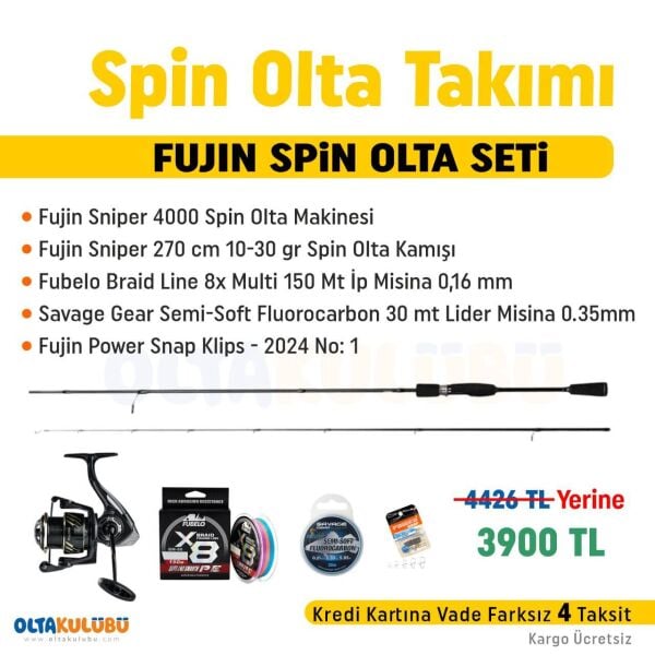 Fujin Sniper Hazır Spin Olta Takımı